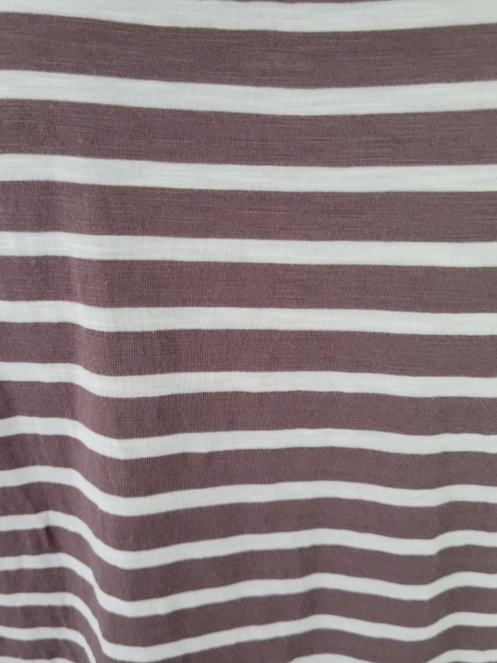 Maurices 24/7 XL Brown White Striped Tee Womens‎ Long Sleeve Knot Hem STR72E - Picture 7 of 10